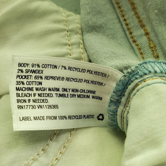 Universal Thread High Rise Midi Denim Shorts Size 8/29 Button Fly Stretch Jean - Picture 7 of 7